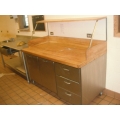 Butcher Block Stainless Prep Counter with Drawers